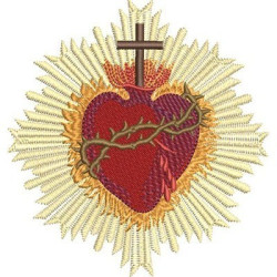 Embroidery Design Sacred Heart Of Jesus 13 Cm