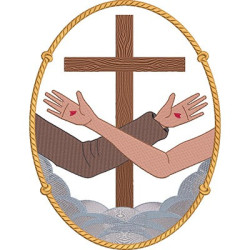 Diseño Para Bordado Medalla Del Abrazo Franciscano 5