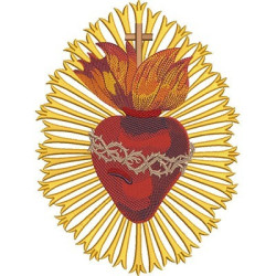 Embroidery Design Sacred Heart Of Jesus ​​27 Cm