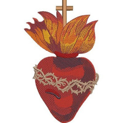 Embroidery Design Sacred Heart Of Jesus ​​19 Cm