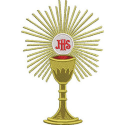 Embroidery Design Chalice With Consecrated Host 15 Cm