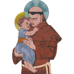 Embroidery Design Saint Anthony Bust 23 Cm..