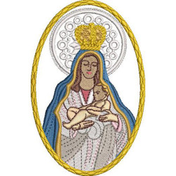 Embroidery Design Our Lady Of The Abbey Medal 13 Cm