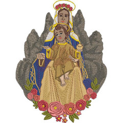 Diseño Para Bordado Virgen De Montserrat..