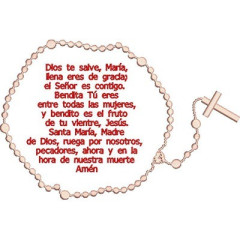 Embroidery Design Ave Mary Rosary In Spanish 1..