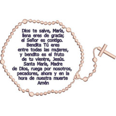 Embroidery Design Ave Mary Rosary In Spanish 2..