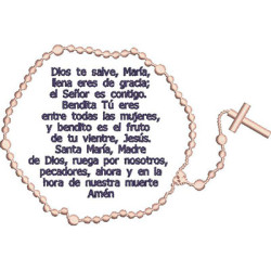 Matriz De Bordado Rosário Ave Maria Em Espanhol 2