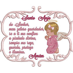 Embroidery Design Prayer Holy Female Angel In The Frame