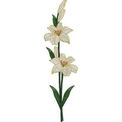 Embroidery Design Lilies 21 Cm