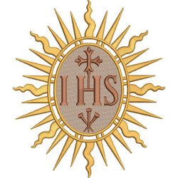 Diseño Para Bordado Medalla Ihs Grande