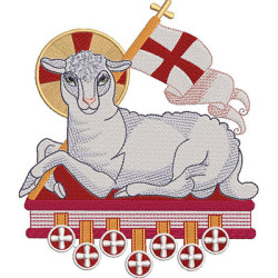 Embroidery Design Lamb Of God 20 Cm