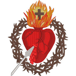 Embroidery Design Sacred Heart Of Jesus ​​25 Cm