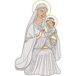 Embroidery Design Our Lady Rippled