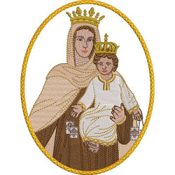 Embroidery Design Our Lady Of Mount Carmel Medal 17 Cm 2