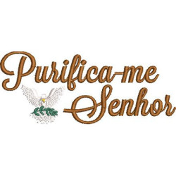 Diseño Para Bordado Purifícame Señor Con Paloma