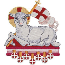 Embroidery Design Lamb Of God 17 Cm