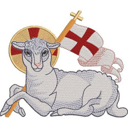 Embroidery Design Lamb Of God 15 Cm