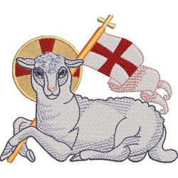 Embroidery Design Lamb Of God 13 Cm