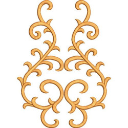 Embroidery Design Golden Arabesco 23 Cm