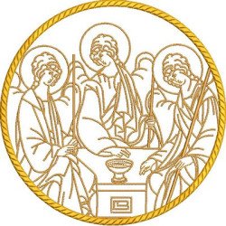 Embroidery Design Holy Trinity Medal 20 Cm