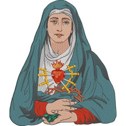 Embroidery Design Our Lady Of Sorrows 22 Cm