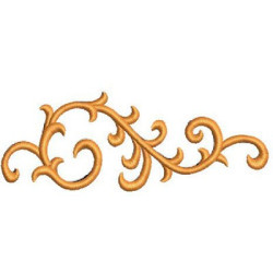 Embroidery Design Golden Arabesco 12 Cm