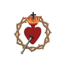 Embroidery Design Sacred Heart 6 Cm