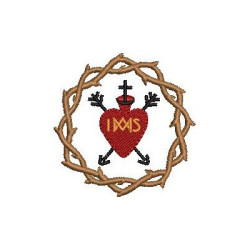 Embroidery Design Sacred Heart Ihs 6 Cm