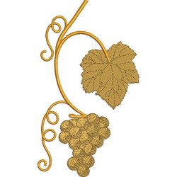 Embroidery Design Bunch Of Grapes 21 Cm