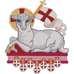 Embroidery Design Lamb Of God 14 Cm