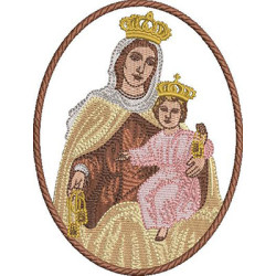 Embroidery Design Our Lady Of Carmel Frame 14 Cm