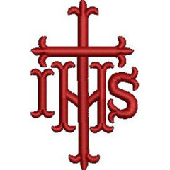 Embroidery Design Ihs With Cross..