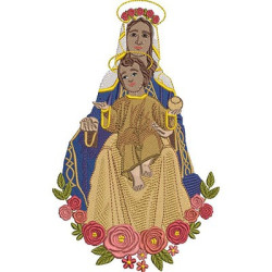 Diseño Para Bordado Virgen De La Monserrat 2