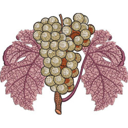 Embroidery Design Bunch Of Grapes 16 Cm