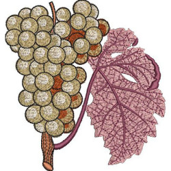 Embroidery Design Bunch Of Grapes 13 Cm