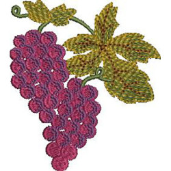 Embroidery Design 7 Cm Grapes Bunches