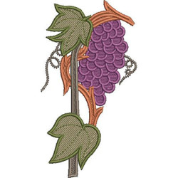 Embroidery Design 13 Cm Grape Bunche