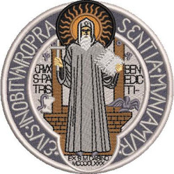 Embroidery Design Medal Of Saint Benedict 11 Cm Front