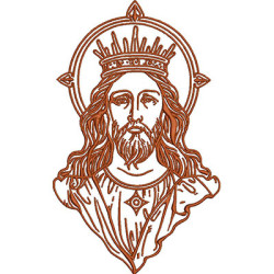 Embroidery Design Christ The King Outlined Only Outlined