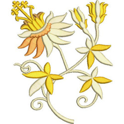 Embroidery Design Religious Flowers