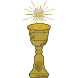 Embroidery Design Chalice With Consecrated Host 20 Cm