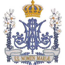 Diseño Para Bordado Mariano Ss Nomen Mariae 11 Cm