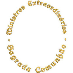 Diseño Para Bordado Ministros Extraordinarios Sagrada Comunión 12 Cm Pt