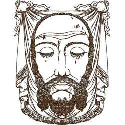 Diseño Para Bordado Santa Faz De Jesús 25 Cm