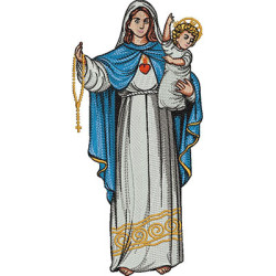 Diseño Para Bordado Nuestra Señora Del Rosario 24 Cm