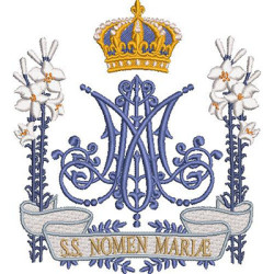 Embroidery Design Marian Ss Name Mariae 13 Cm