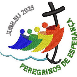 Diseño Para Bordado Jubileo 2025 Peregrinos De La Esperanza 10 Cm