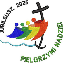 Diseño Para Bordado Jubileo 2025 Peregrinos De La Esperanza 12 Cm En Polaco