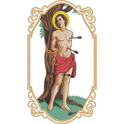 Embroidery Design Saint Sebastian In The Frame 20 X 36 Cm