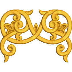 Embroidery Design Golden Arabesques 3